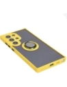 Wholesale Bizon Case Hybrid Ring Samsung Galaxy S24 Ultra smoky with a yellow frame - BIZ4112 - {ean13} - Hurt