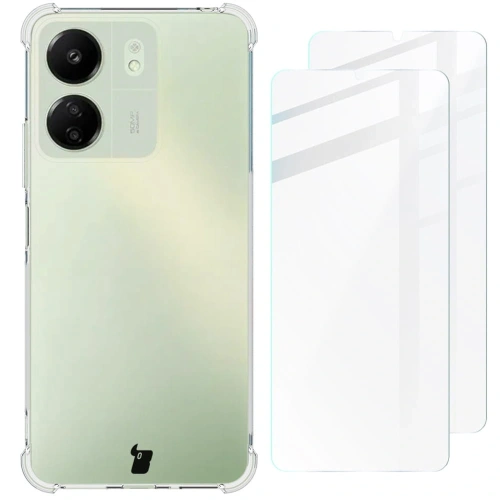 Etui Bizon Case Clear Pack do Redmi 13C / Poco C65 przezroczyste