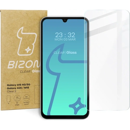 Szkło hartowane Bizon Glass Clear 2 do Samsung Galaxy A15 4G/5G Samsung Galaxy A25 5G/M15 5G