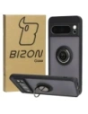Bizon Case Hybrid Ring Google Pixel 8 Pro fumuriu cu un cadru negru