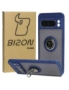 Bizon Case Hybrid Ring Google Pixel 8 Pro füstös színben, tengerészkék kerettel