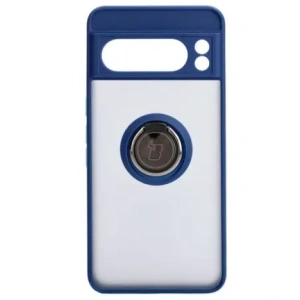 Hurtownia GSM - Bizon Case Hybrid Ring Google Pixel 8 Pro fumuriu cu un cadru albastru închis - BIZ4120 - {ean13} - Hurt