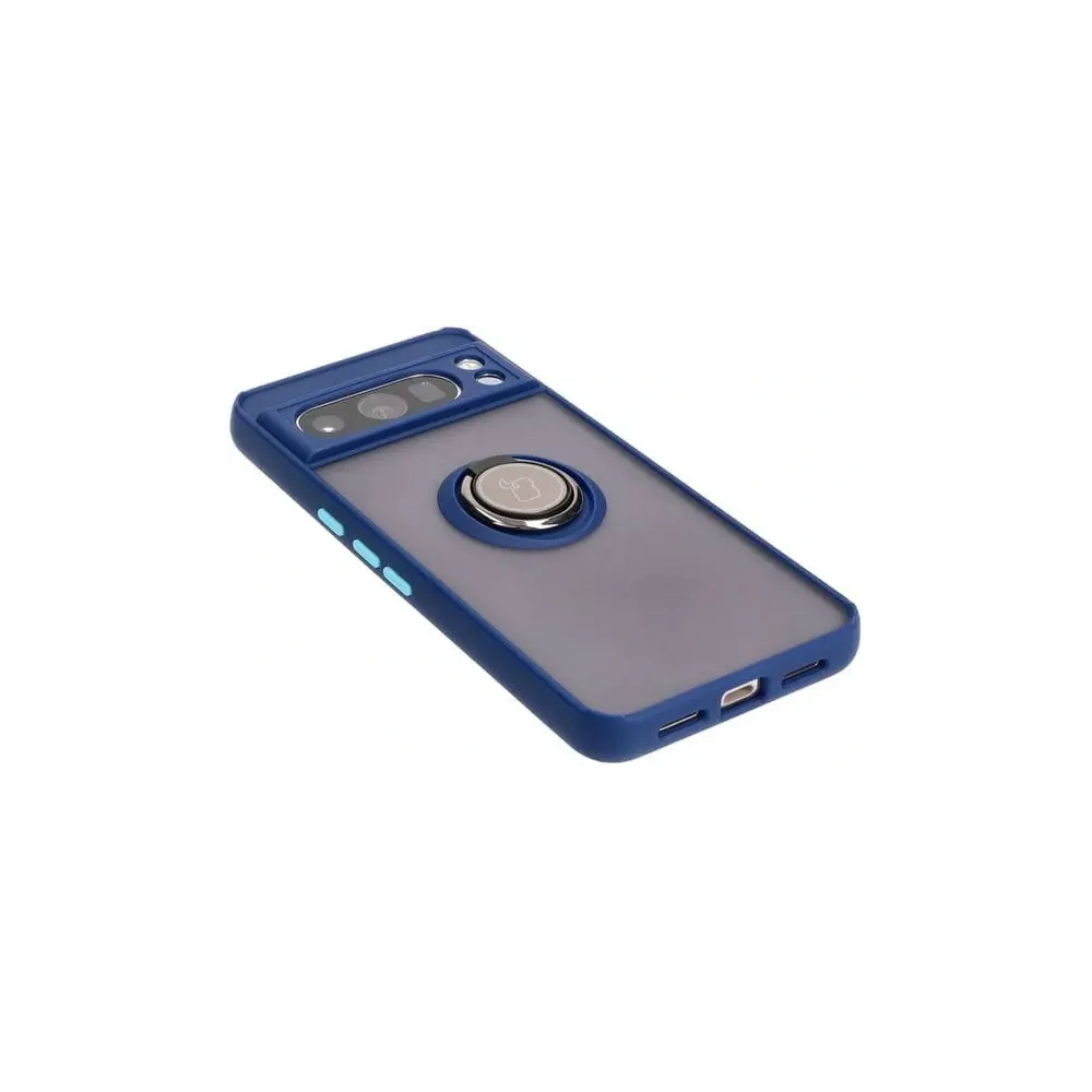 Hurtownia GSM - Bizon Case Hybrid Ring Google Pixel 8 Pro fumuriu cu un cadru albastru închis - BIZ4120 - {ean13} - Hurt