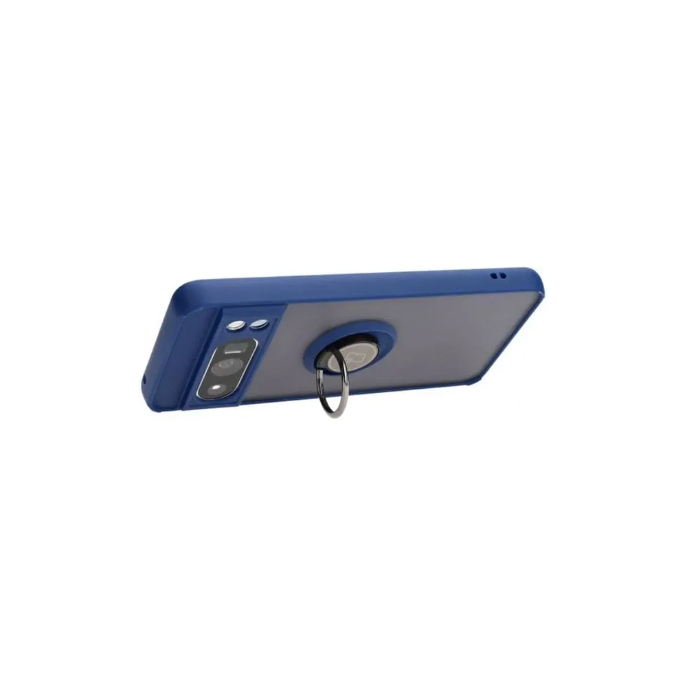 Wholesale Bizon Case Hybrid Ring Google Pixel 8 Pro smoky with a navy blue frame - BIZ4120 - {ean13} - Hurt