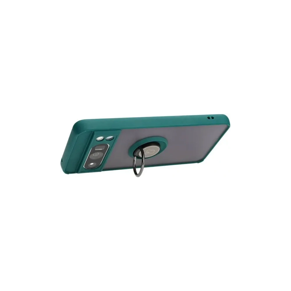 Wholesale Bizon Case Hybrid Ring Google Pixel 8 Pro smoky with a dark green frame - BIZ4121 - {ean13} - Hurt