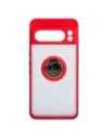 Wholesale Bizon Case Hybrid Ring Google Pixel 8 Pro smoky with a red frame - BIZ4122 - {ean13} - Hurt