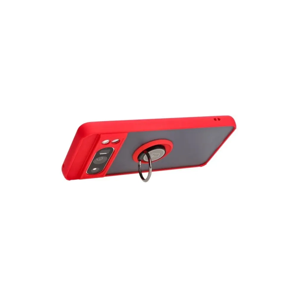 Wholesale Bizon Case Hybrid Ring Google Pixel 8 Pro smoky with a red frame - BIZ4122 - {ean13} - Hurt