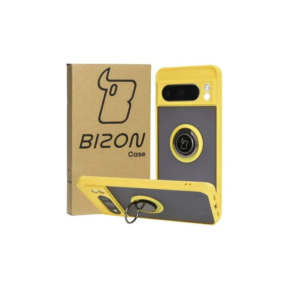 Hurtownia GSM - Bizon Case Hybrid Gyűrű Google Pixel 8 Pro füstös sárga kerettel - BIZ4123 - {ean13} - Hurt