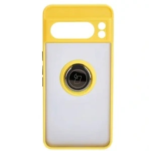 Hurtownia GSM - Bizon Case Hybrid Ring Google Pixel 8 Pro smoky cu o ramă galbenă - BIZ4123 - {ean13} - Hurt