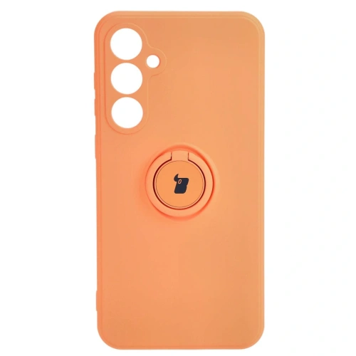 Etui Bizon Case Silicone Ring Sq do Samsung Galaxy S23 FE pomarańczowe