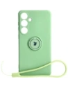 Wholesale Bizon Case Silicone Ring Sq Samsung Galaxy S24 Plus light green - BIZ4135 - {ean13} - Hurt
