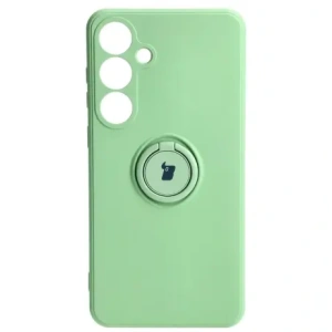 Wholesale Bizon Case Silicone Ring Sq Samsung Galaxy S24 Plus light green - BIZ4135 - {ean13} - Hurt