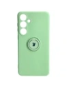 Wholesale Bizon Case Silicone Ring Sq Samsung Galaxy S24 Plus light green - BIZ4135 - {ean13} - Hurt