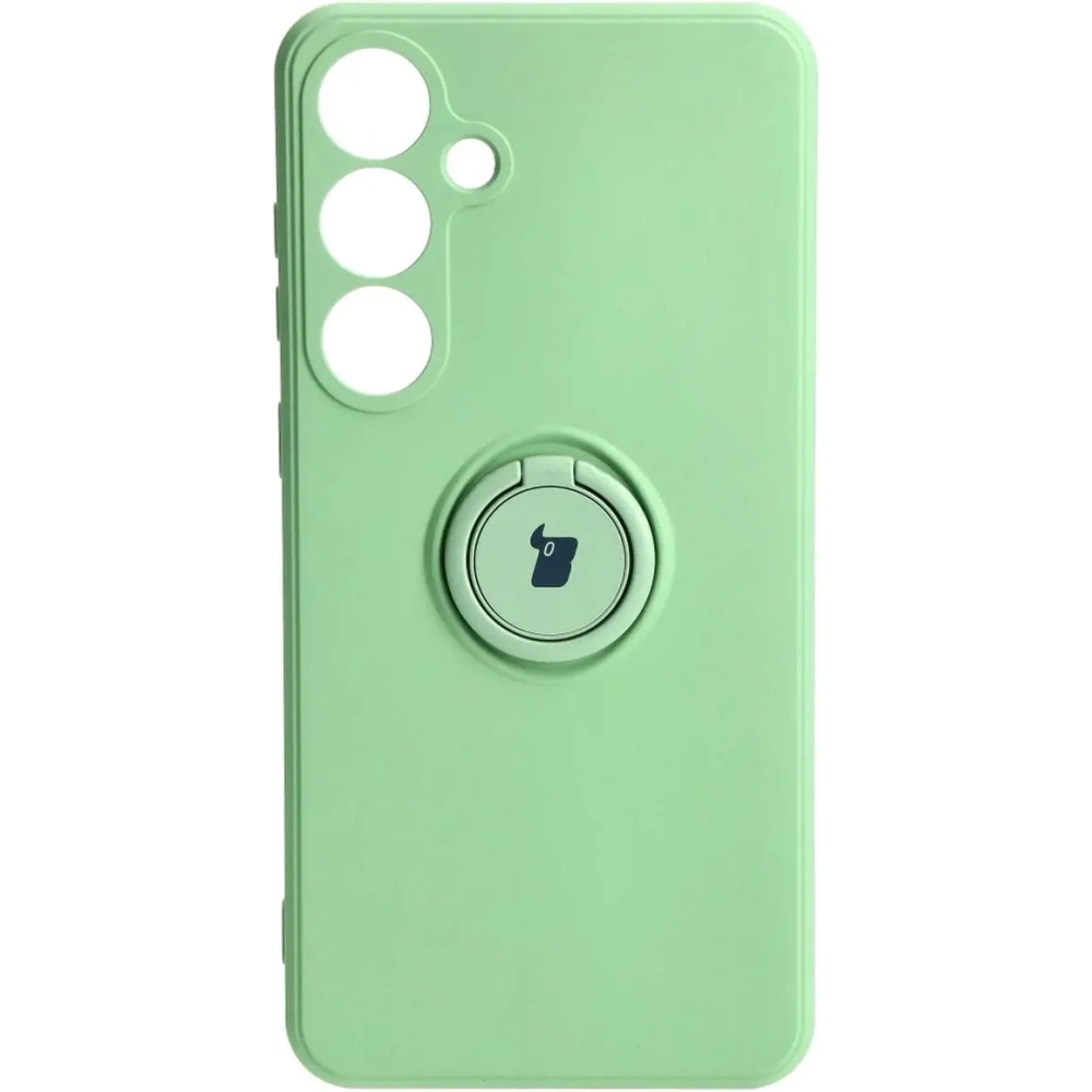 Wholesale Bizon Case Silicone Ring Sq Samsung Galaxy S24 Plus light green - BIZ4135 - {ean13} - Hurt
