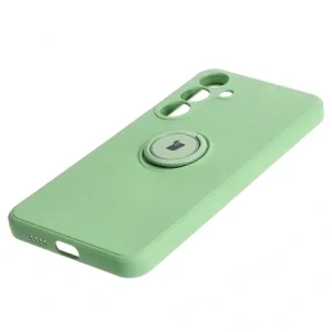 Wholesale Bizon Case Silicone Ring Sq Samsung Galaxy S24 Plus light green - BIZ4135 - {ean13} - Hurt
