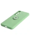 Wholesale Bizon Case Silicone Ring Sq Samsung Galaxy S24 Plus light green - BIZ4135 - {ean13} - Hurt