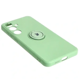 Wholesale Bizon Case Silicone Ring Sq Samsung Galaxy S24 Plus light green - BIZ4135 - {ean13} - Hurt