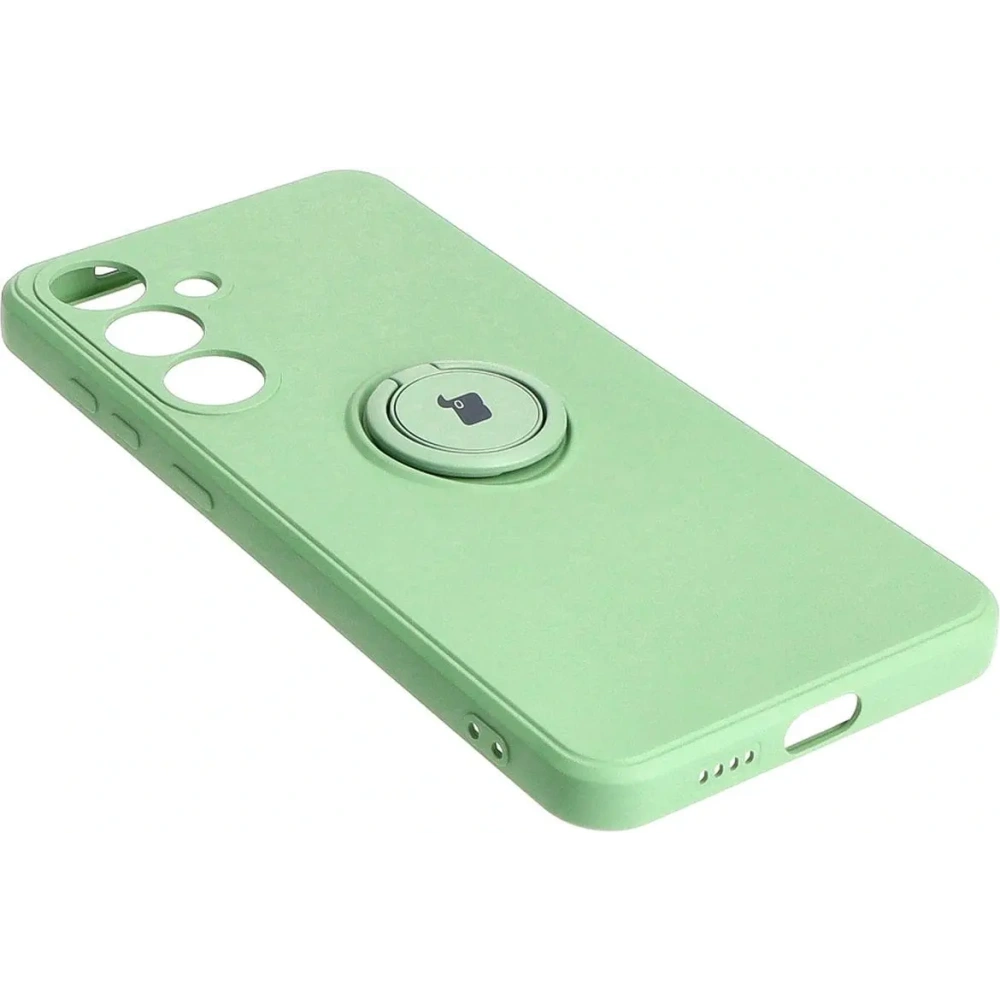 Wholesale Bizon Case Silicone Ring Sq Samsung Galaxy S24 Plus light green - BIZ4135 - {ean13} - Hurt