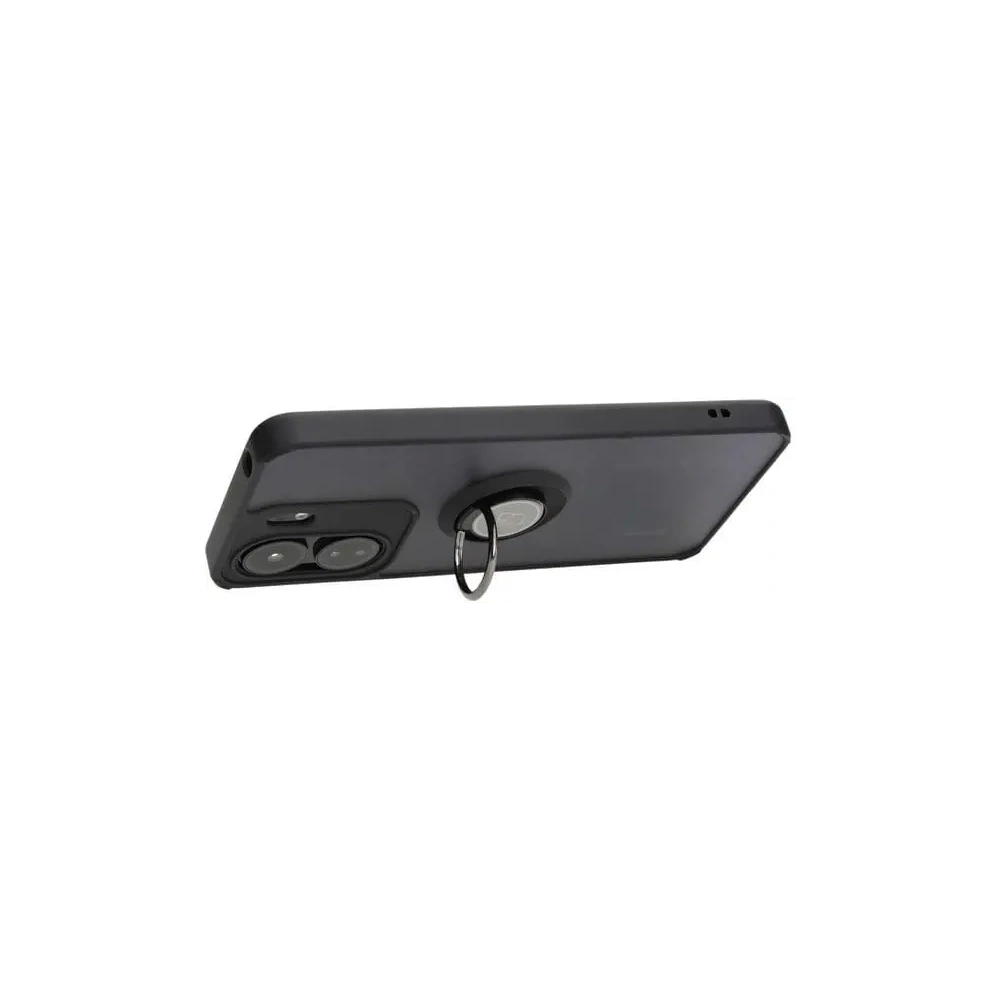 Hurtownia GSM - Etui z uchwytem na palec Bizon Case Hybrid Ring do Xiaomi Redmi 13C / Xiaomi Poco C65 przydymione z czarną ramką - BIZ4139 - {ean13} - Hurt