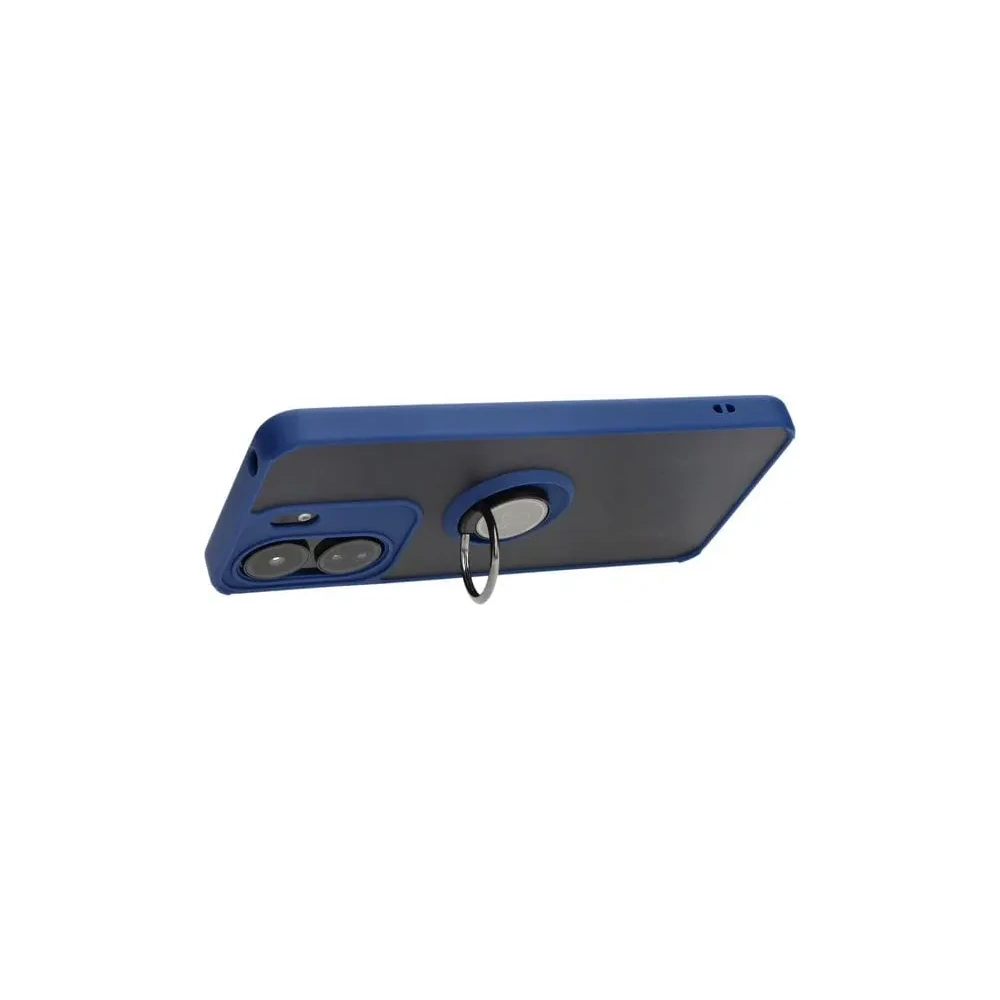 Wholesale Bizon Case Hybrid Ring Xiaomi Redmi 13C / Xiaomi Poco C65 smoky with a navy blue frame - BIZ4140 - {ean13} - Hurt