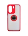 Hurtownia GSM - Bizon Case Hybrid Gyűrű Xiaomi Redmi 13C / Xiaomi Poco C65 füstös piros kerettel - BIZ4141 - {ean13} - Hurt