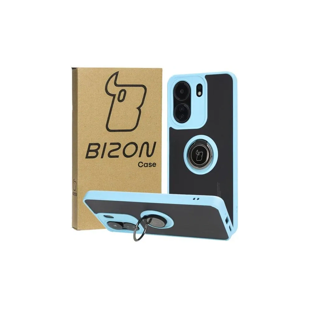 Hurtownia GSM - Bizon Case Hybrid Gyűrű Xiaomi Redmi 13C / Xiaomi Poco C65 füstös világoskék kerettel - BIZ4142 - {ean13} - Hurt