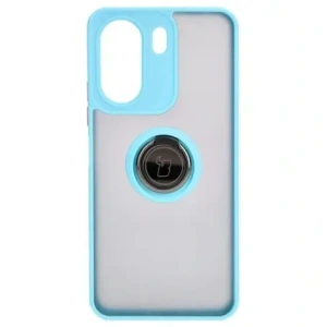 Hurtownia GSM - Etui s úchopem na prst Bizon Case Hybrid Ring pro Xiaomi Redmi 13C / Xiaomi Poco C65 kouřové s jasně modrým rámečkem - BIZ4142 - {ean13} - Hurt