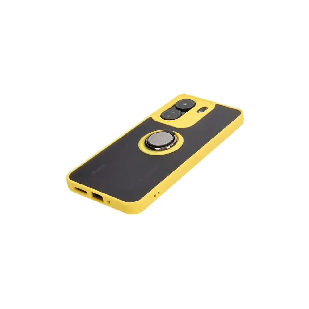 Hurtownia GSM - Bizon Case Hybrid Ring Xiaomi Redmi 13C / Xiaomi Poco C65 füstös sárga kerettel - BIZ4143 - {ean13} - Hurt