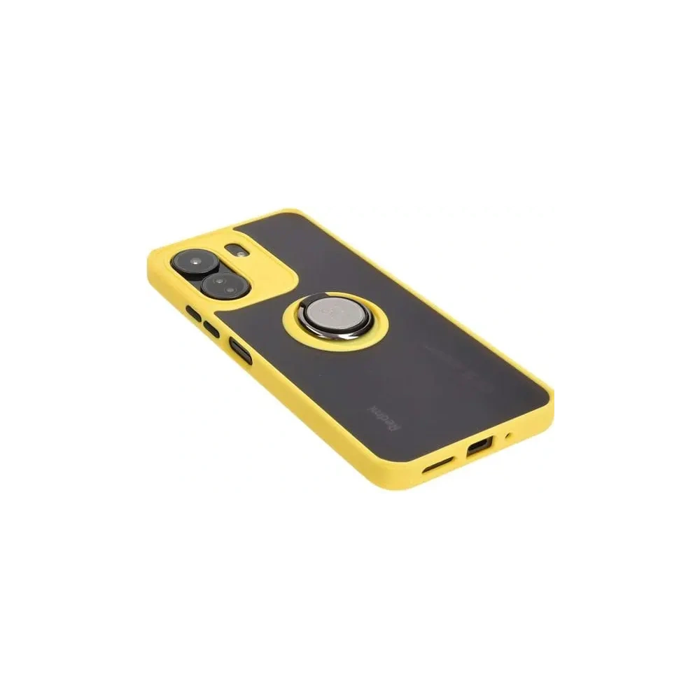 Hurtownia GSM - Bizon Case Hybrid Ring Xiaomi Redmi 13C / Xiaomi Poco C65 füstös sárga kerettel - BIZ4143 - {ean13} - Hurt