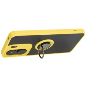 Wholesale Bizon Case Hybrid Ring Xiaomi Redmi 13C / Xiaomi Poco C65 smoky with a yellow frame - BIZ4143 - {ean13} - Hurt