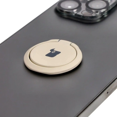 Uchwyt na palec Bizon Accessories Ring Turtle uniwersalny beżowy