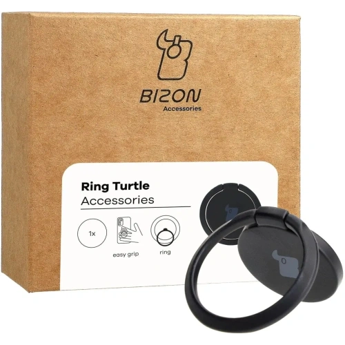 Uchwyt na palec Bizon Accessories Ring Turtle uniwersalny czarny