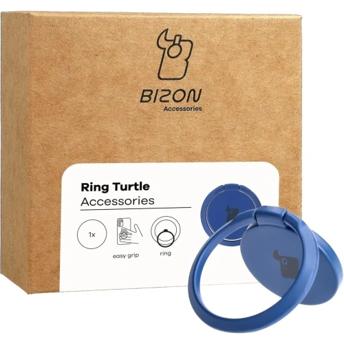 Uchwyt na palec Bizon Accessories Ring Turtle uniwersalny granatowy