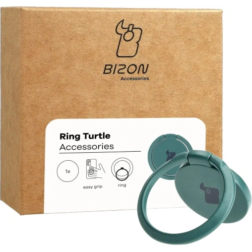 Uchwyt na palec Bizon Accessories Ring Turtle uniwersalny ciemnozielony