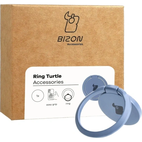 Uchwyt na palec Bizon Accessories Ring Turtle uniwersalny szary