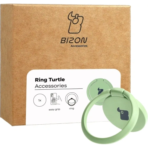 Uchwyt na palec Bizon Accessories Ring Turtle uniwersalny jasnozielony