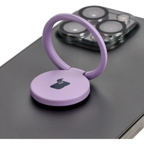 Uchwyt na palec Bizon Accessories Ring Turtle uniwersalny jasnofioletowy