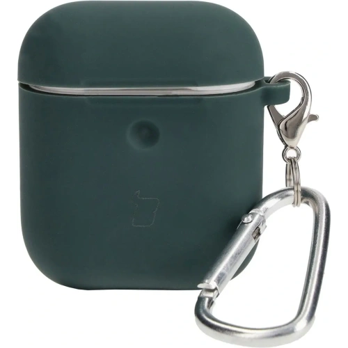 Etui Bizon Case Headphone Silicone do AirPods 1/2 ciemnozielone