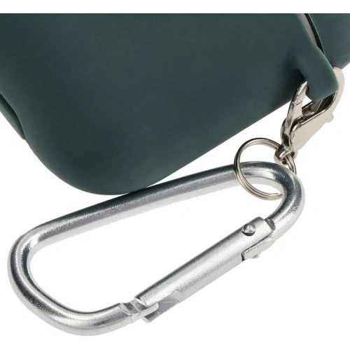 Etui Bizon Case Headphone Silicone do AirPods 1/2 ciemnozielone