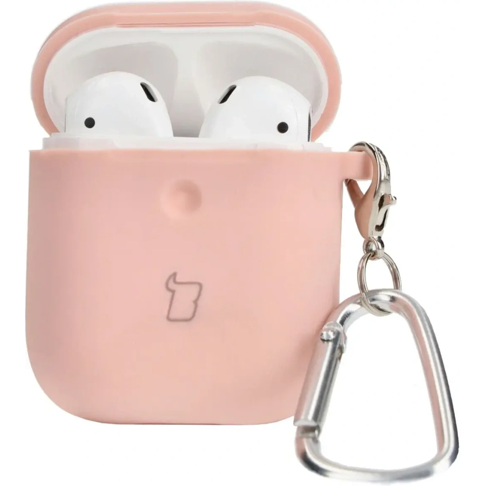 Hurtownia GSM - Căști Bizon Case din silicon pentru AirPods 1/2 roz deschis - BIZ4162 - {ean13} - Hurt