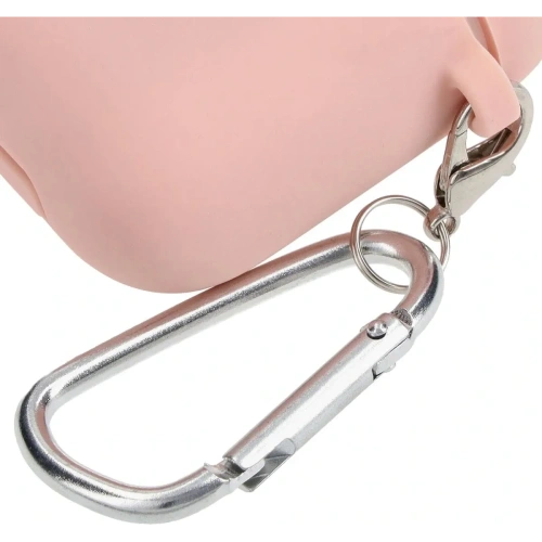 Etui Bizon Case Headphone Silicone do AirPods 1/2 jasnoróżowe