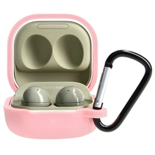 Etui Bizon Case Headphone Silicone do Samsung Galaxy Buds Live / Pro / Buds2 / Buds2 Pro / Buds FE różowe