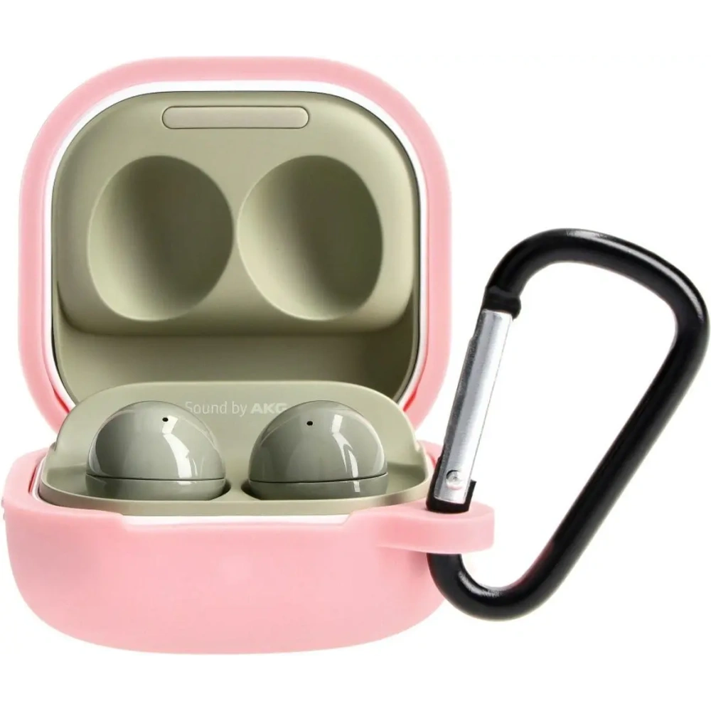Hurtownia GSM - Etui Bizon Case Headphone Silicone do Samsung Galaxy Buds Live / Pro / Buds2 / Buds2 Pro / Buds FE růžové - BIZ4177 - {ean13} - Hurt
