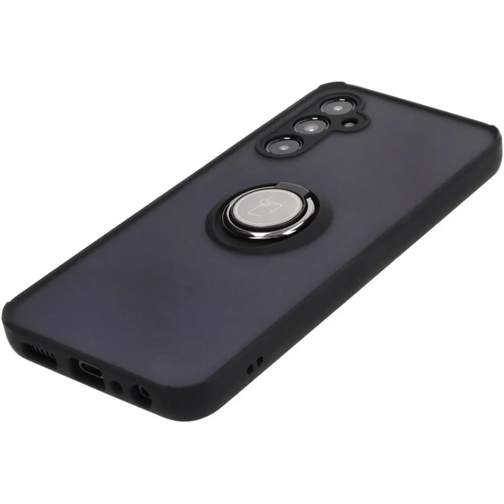 Hurtownia GSM - Caz hibrid Bizon Ring Samsung Galaxy A05s fumuriu cu un cadru negru - BIZ4182 - {ean13} - Hurt
