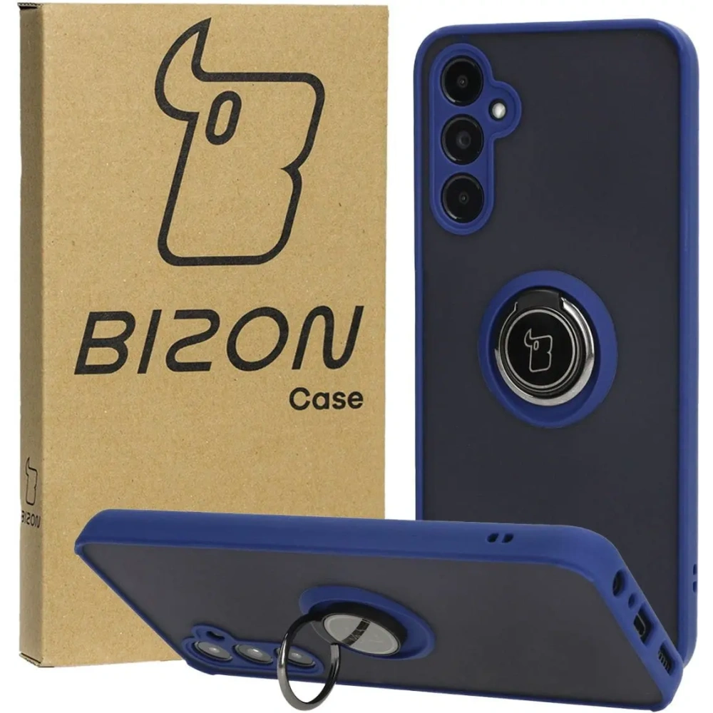Hurtownia GSM - Bizon Case Hybrid Ring Samsung Galaxy A05s rauchig mit einem marineblauen Rahmen - BIZ4183 - {ean13} - Hurt