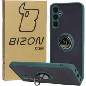 Hurtownia GSM - Etui s úchytem na palec Bizon Case Hybrid Ring do Samsung Galaxy A05s kouřové s tmavě zeleným rámečkem - BIZ4184 - {ean13} - Hurt