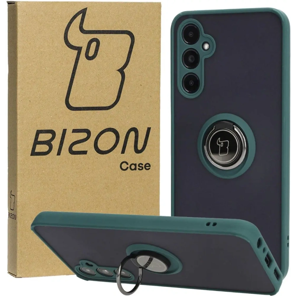 Hurtownia GSM - Bizon Case Hybrid Ring Samsung Galaxy A05s rauchig mit einem dunkelgrünen Rahmen - BIZ4184 - {ean13} - Hurt