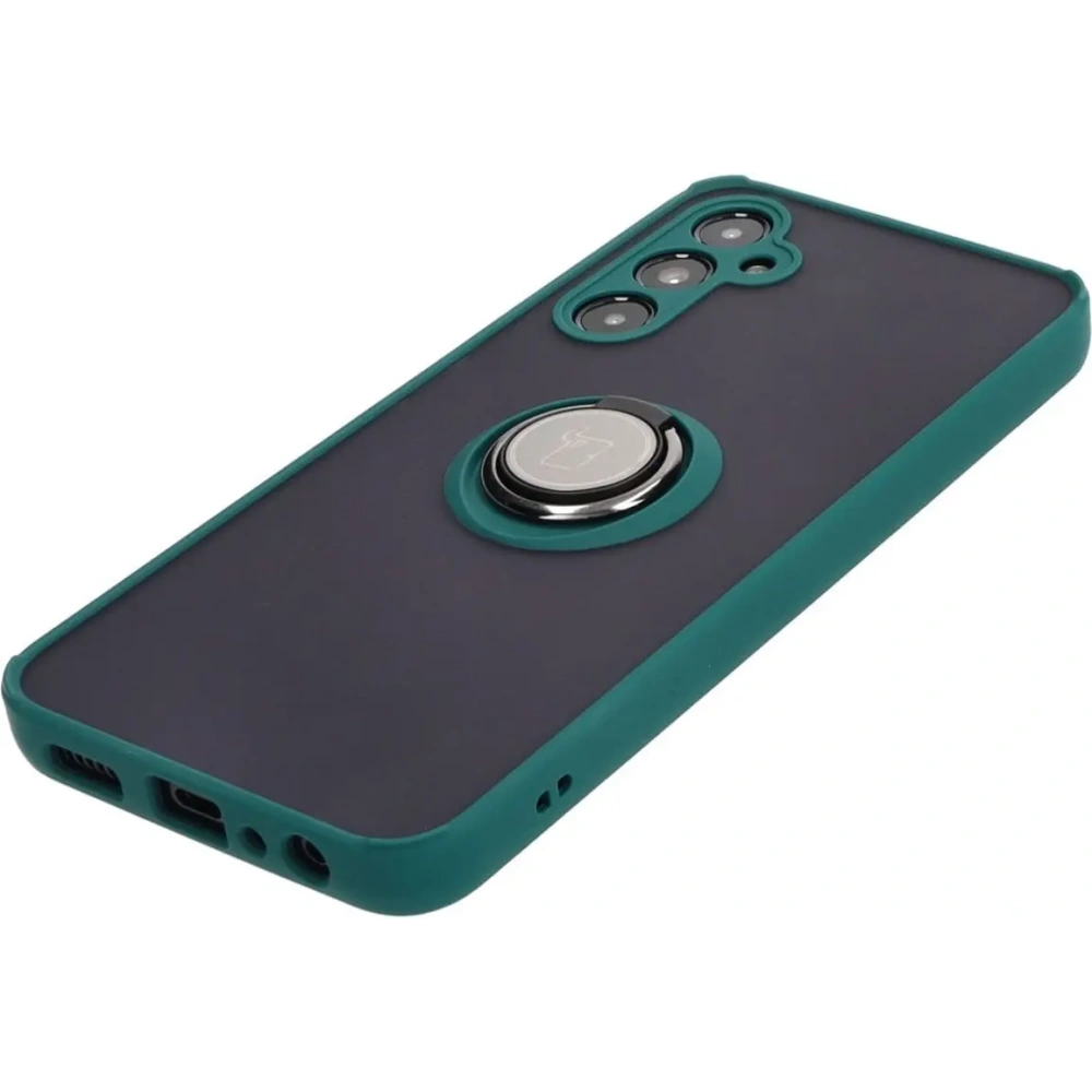 Hurtownia GSM - Bizon Case Hybrid Ring Samsung Galaxy A05s rauchig mit einem dunkelgrünen Rahmen - BIZ4184 - {ean13} - Hurt