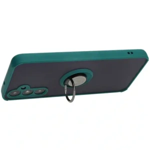 Hurtownia GSM - Etui s úchytem na palec Bizon Case Hybrid Ring do Samsung Galaxy A05s kouřové s tmavě zeleným rámečkem - BIZ4184 - {ean13} - Hurt