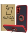 Bizon Case Hybrid Ring Samsung Galaxy A05s rauchig mit einem roten Rahmen